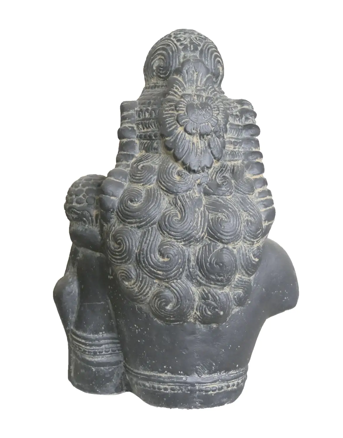  Product image 3 of the product “Dewi Tara Bust, 50 cm Height | Cast stone, handcrafted & coloured ”
